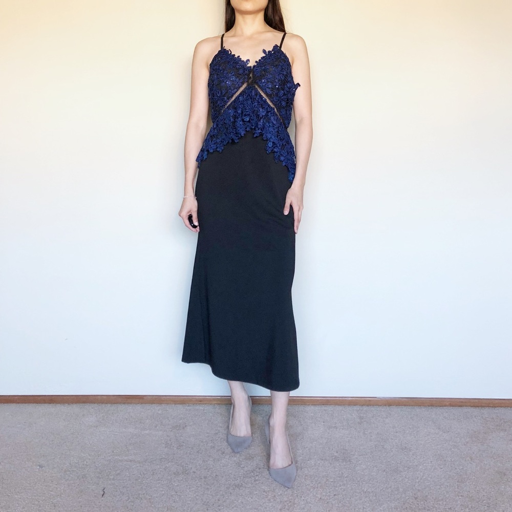 Sequin Lace Maxi Dress sz S